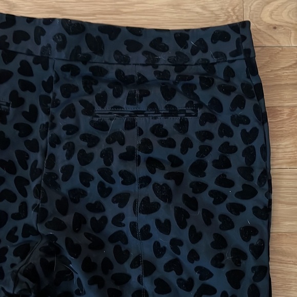 Ann Taylor Wide Leg Capris Length pants with velvet hearts Size 16 - Picture 4 of 6
